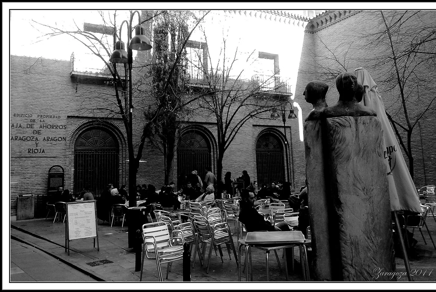 Plaza Santa Marta en el centro histórico de Zaragoza